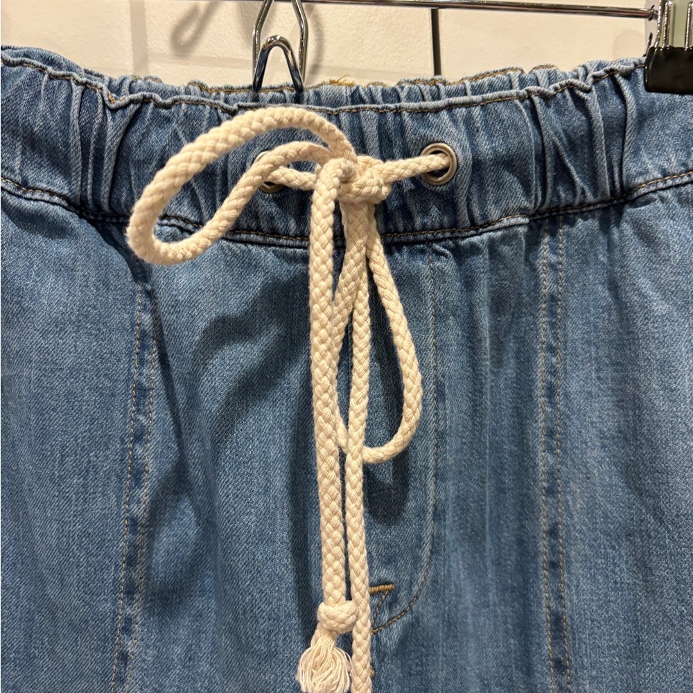 J.Crew Factory Drawstring Jeans Size 30 Rolled Hem NWT - Picture 4 of 7